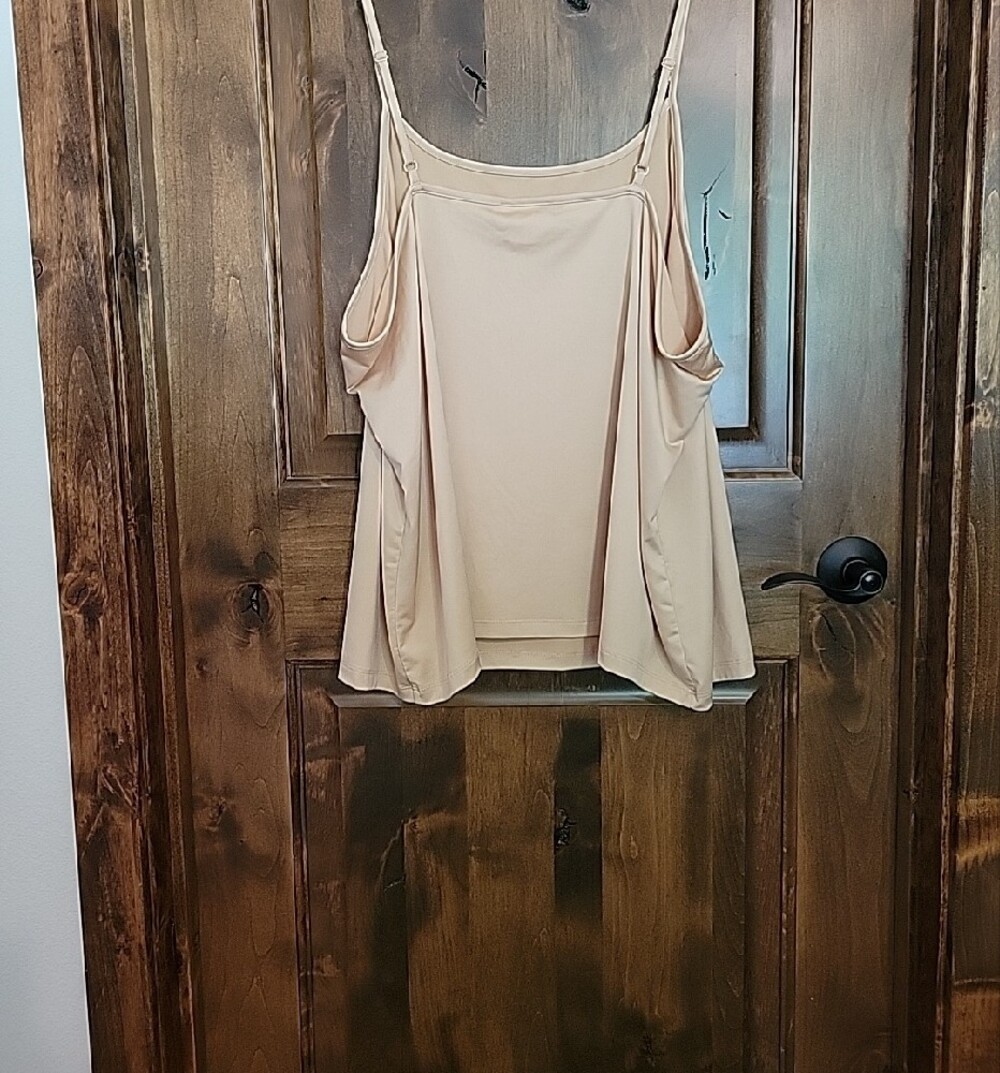 Women's Beige Spaghetti Strap Tank Top Camisole - Size 3X - Picture 2 of 2